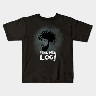 Real Men Loc Black Man Freeform Locs Kids T-Shirt